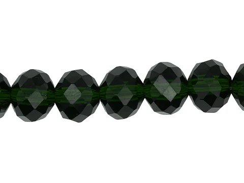CRISTAL MURANO VERDE ALBAHACA TRANSPARENTE # 8MM 