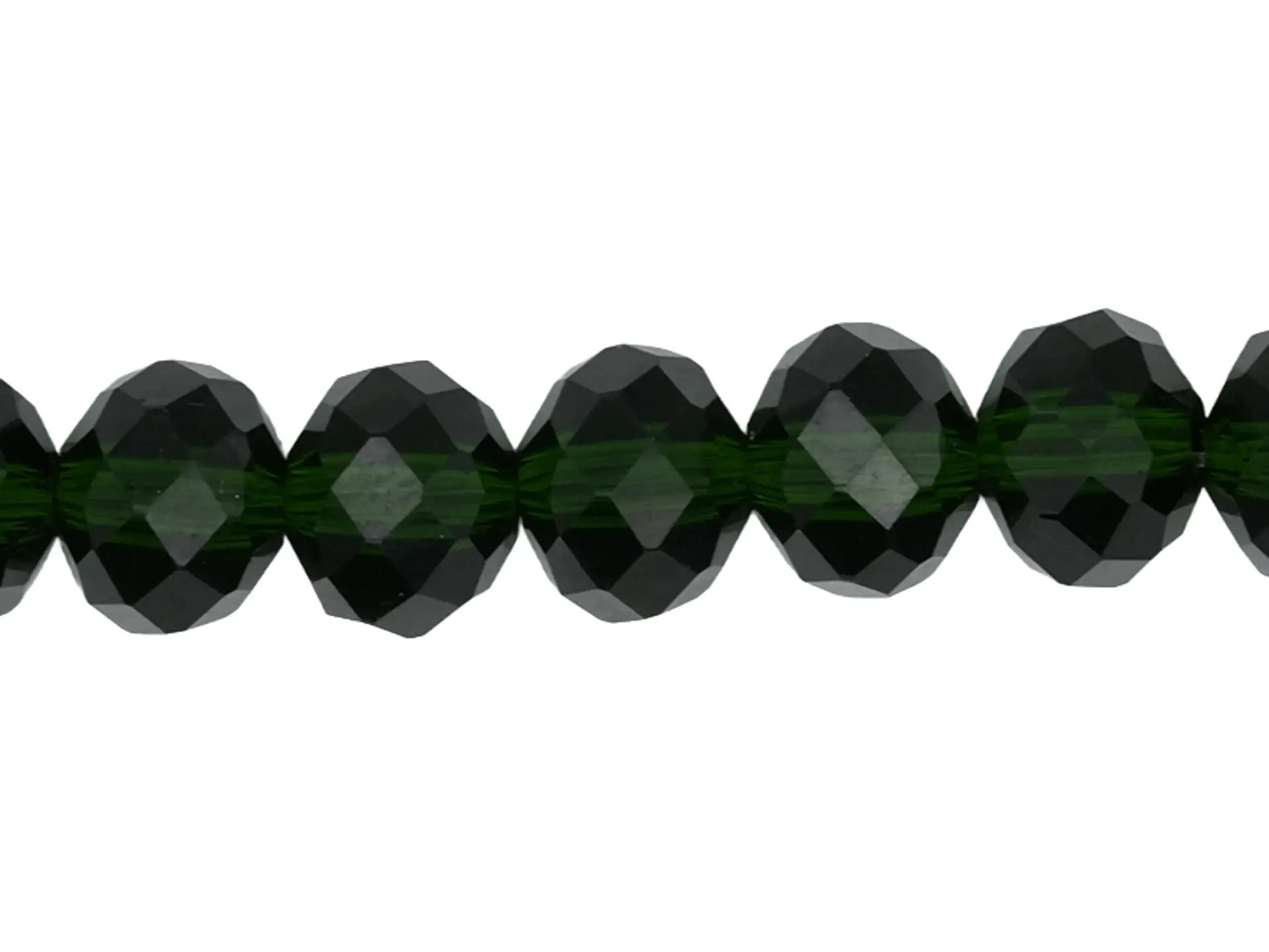 CRISTAL MURANO VERDE ALBAHACA TRANSPARENTE # 8MM  1