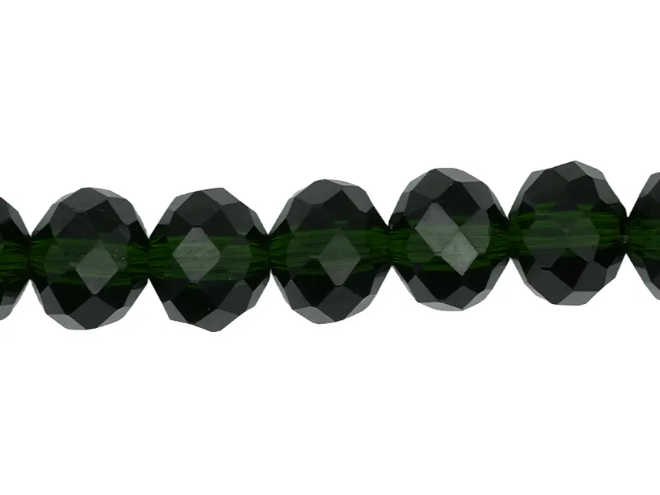 CRISTAL MURANO VERDE ALBAHACA TRANSPARENTE # 8MM  1