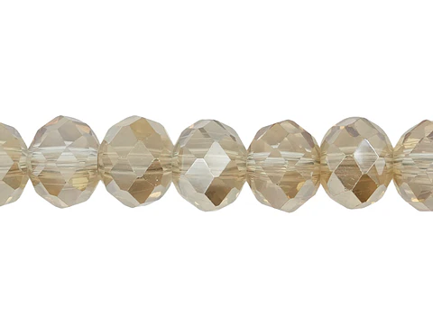 CRISTAL MURANO CHAMPAÑA OPALO AB # 8MM TIRA 64 UNIDADES APROX