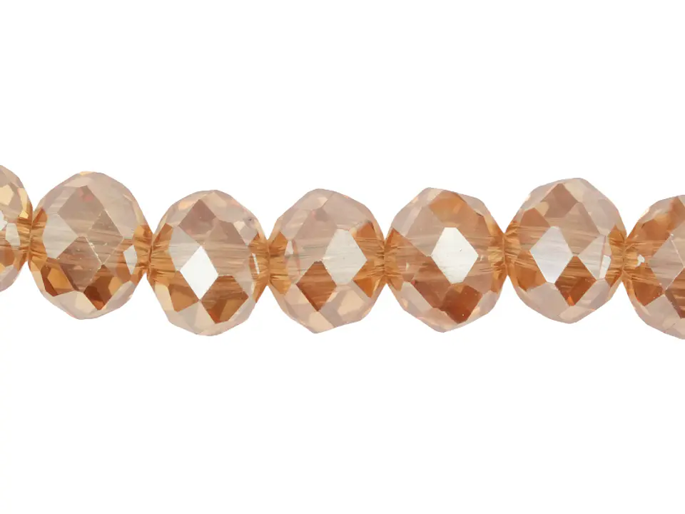CRISTAL MURANO CHAMPAÑA AMBAR AB # 8MM TIRA 64 UNIDADES APROX  1