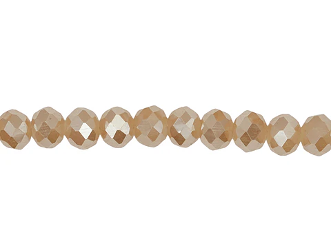 CRISTAL MURANO CHAMPAÑA MATE AB # 6MM TIRA 84 UNIDADES APROX