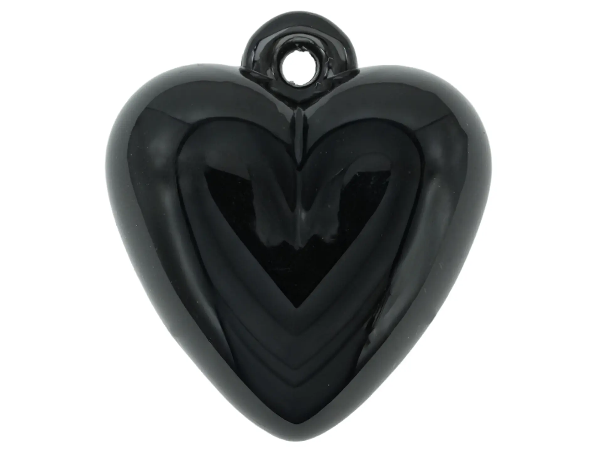 ACRILICO CORAZON DIJE NEGRO 30MM 1