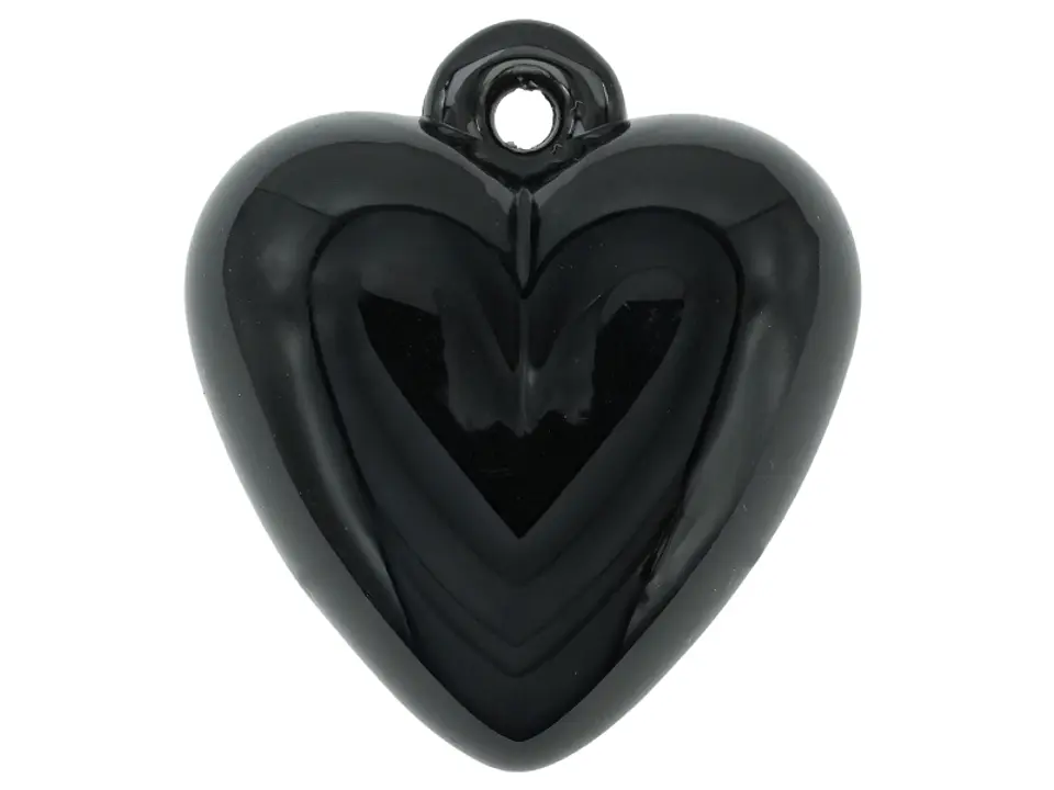 ACRILICO CORAZON DIJE NEGRO 30MM 1