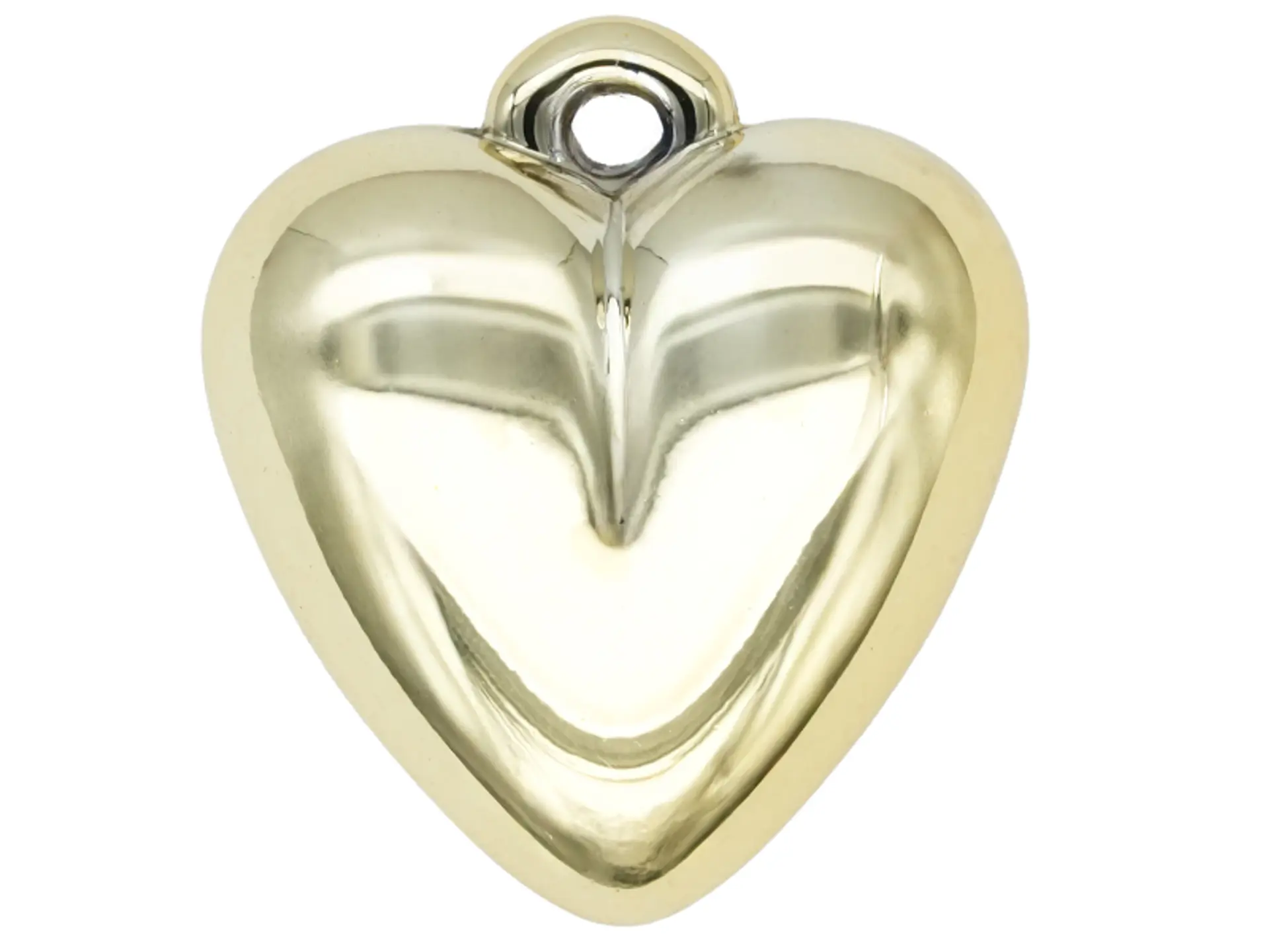 ACRILICO CORAZON DIJE DORADO METALIZADO 30MM 1