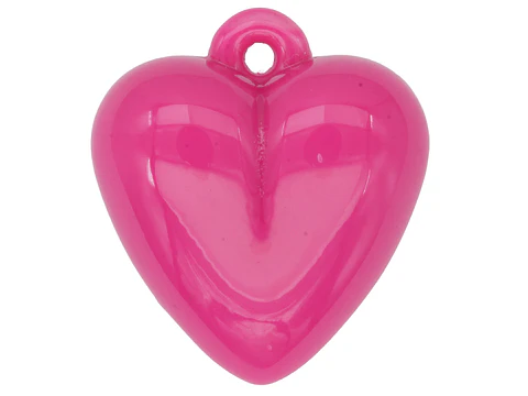ACRILICO CORAZON DIJE FUCSIA 30MM