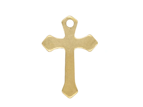 ACERO DORADO DIJE CRUZ 15*10MM