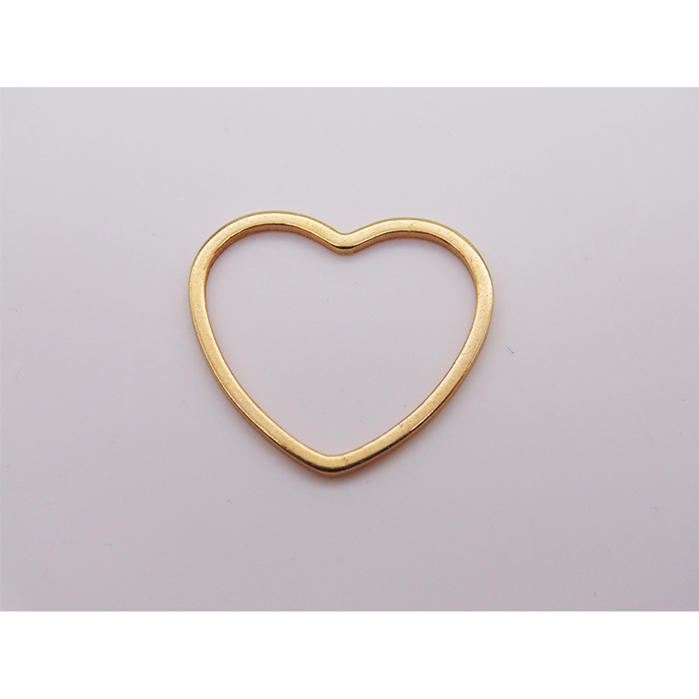 ACERO DORADO CORAZON ARETE  15MM 1