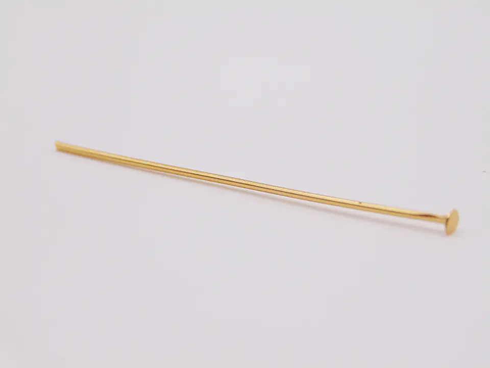 ALFILER ACERO DORADO CABEZA PLANA 0.7*35MM  1