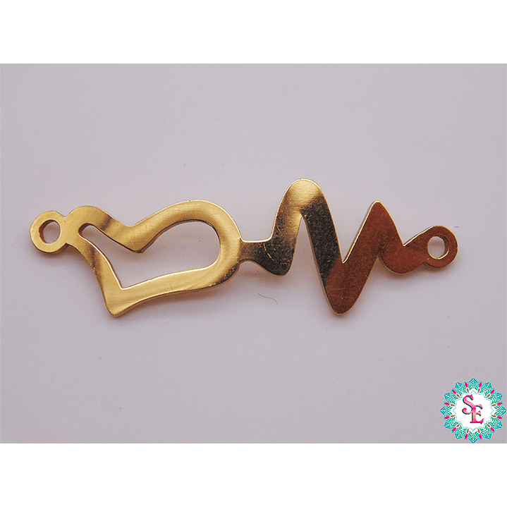 ACERO DOR  TERMINAL CORAZON LINEA VIDA 31*10MM  1