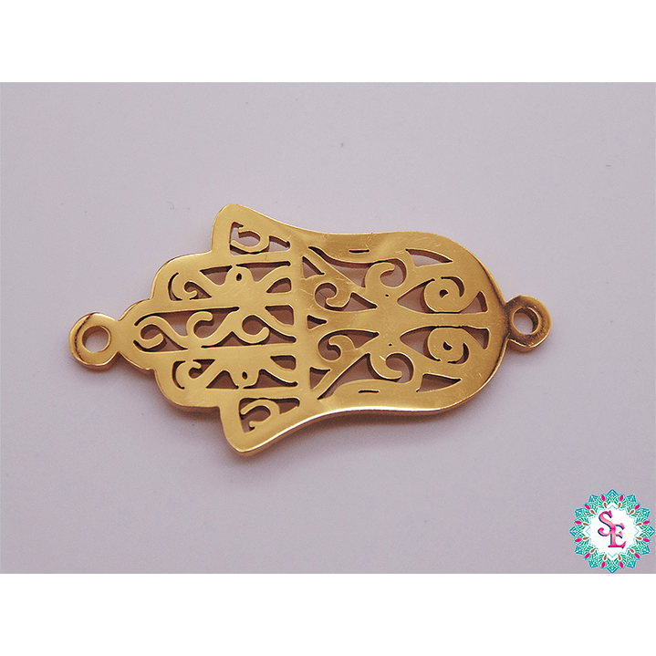 ACERO DOR  TERMINAL MANO HAMSA 26*14MM X UND  1