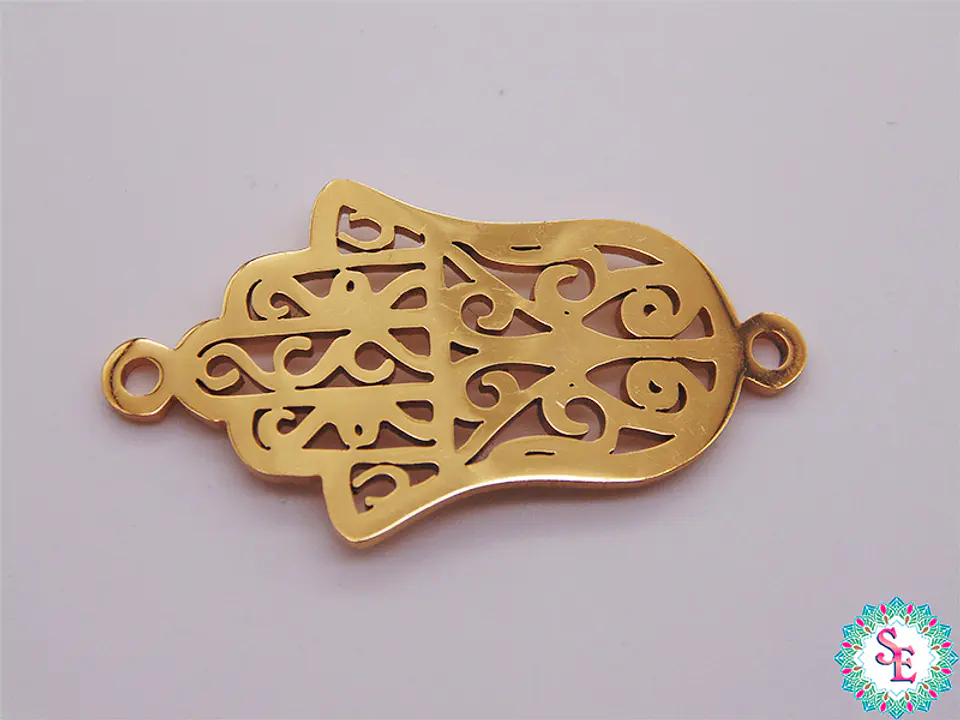 ACERO DOR  TERMINAL MANO HAMSA 26*14MM X UND  1
