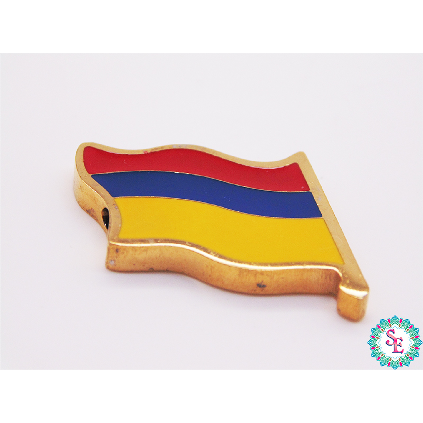 ACERO DORADO HERRAJE PULSERA BANDERA COLOMBIA 20*17MM 1