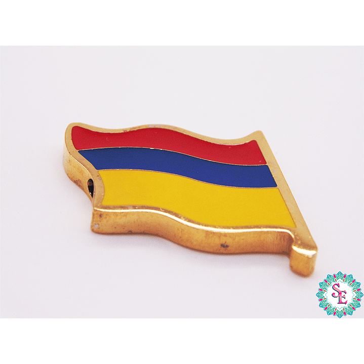 ACERO DORADO HERRAJE PULSERA BANDERA COLOMBIA 20*17MM 1