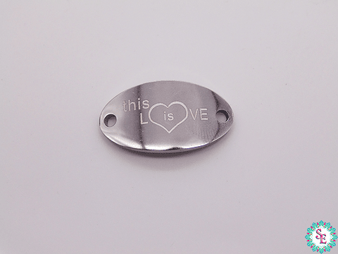  ACERO PLATEADO PLACA  THIS IS LOVE  22*13 