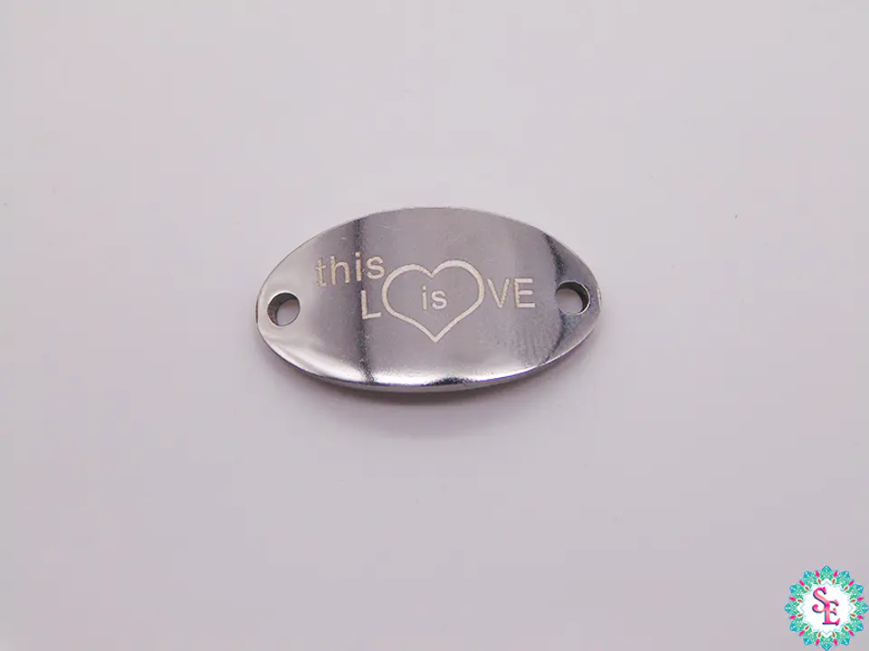  ACERO PLATEADO PLACA  THIS IS LOVE  22*13  1