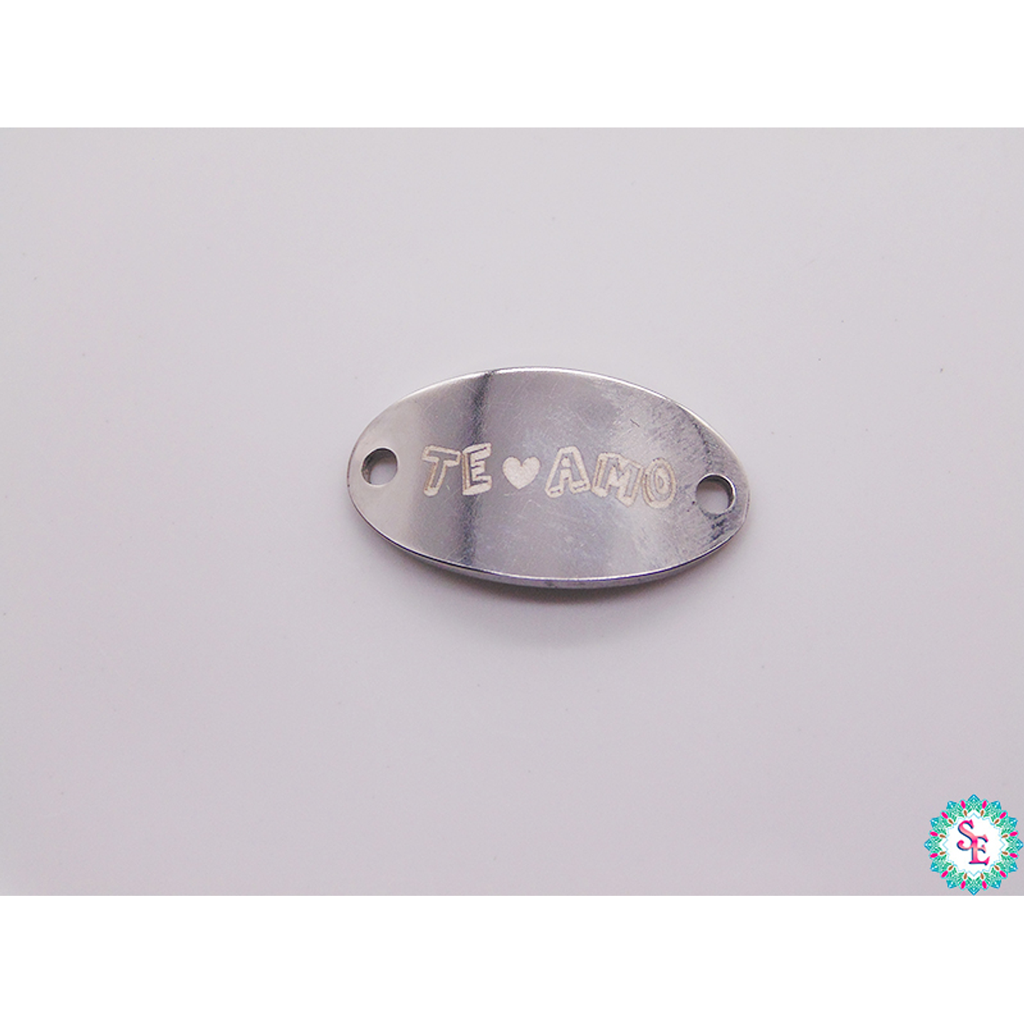  ACERO PLATEADO PLACA TE AMO 22*13MM  1
