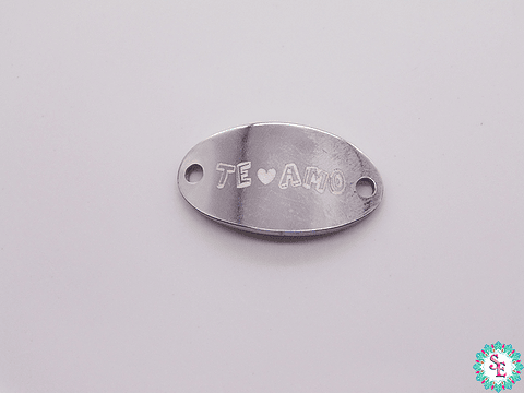  ACERO PLATEADO PLACA TE AMO 22*13MM 