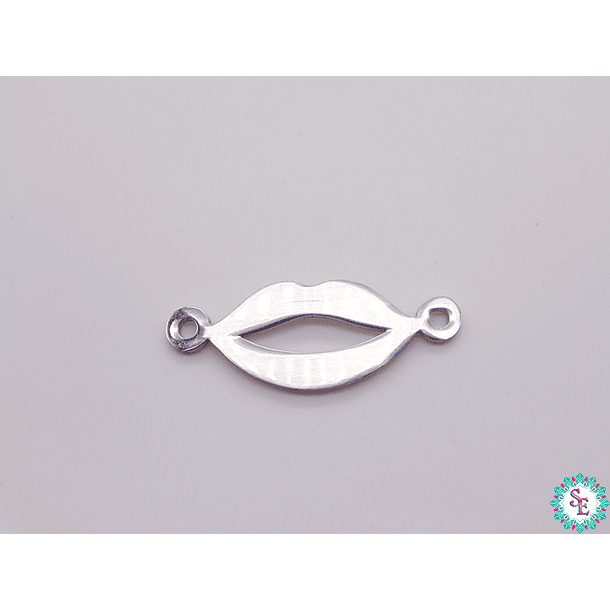 SILVER STEEL LIPS BRACELET CHARM 10*26MM XUND