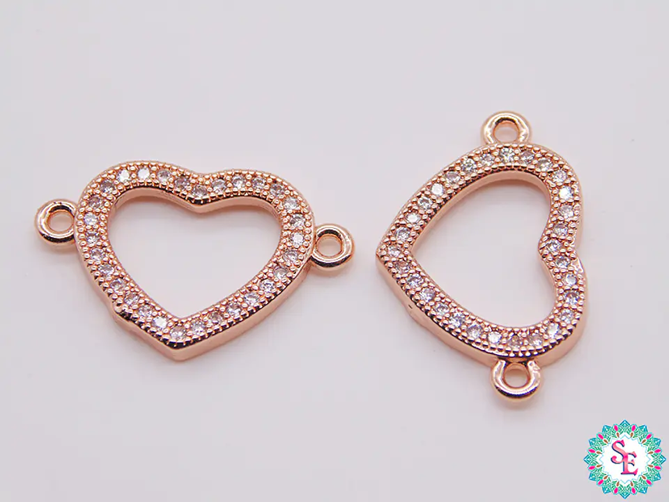 RODIO ROSADO CORAZON SILUETA CIRCON BLANCO 20*13MM 1