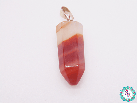 PIEDRA NATURAL PENDULO PQ 9*22M AGATA CORNALINA