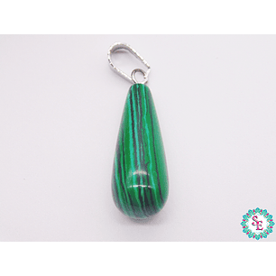 PIEDRA NATURAL LAGRIMA DIJE 10*25M MALAKITA