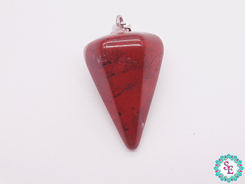 PIEDRA NATURAL PENDULO DIJE 16*24M JASPER ROJO