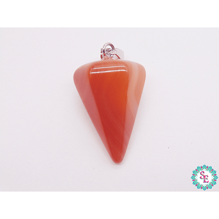 PIEDRA NATURAL PENDULO DIJE 16*24M AGATA CORNALINA 1