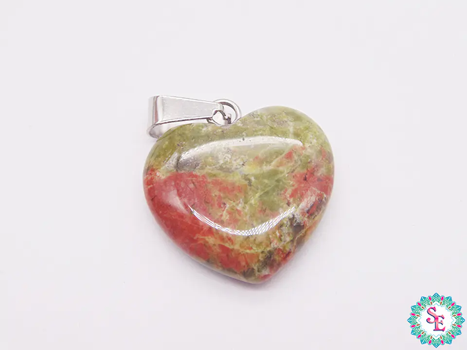 PIEDRA NATURAL CORAZON DIJE 20MM UNAKITA 1