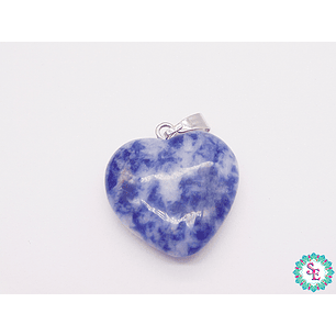 PIEDRA NATURAL CORAZON DIJE 20MM SODALITA