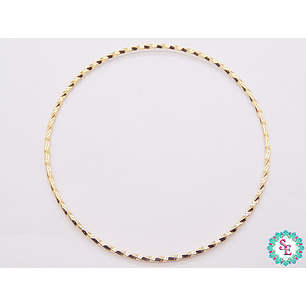 ACERO DORADO ARGOLLA ENTORCHADA 50MM 