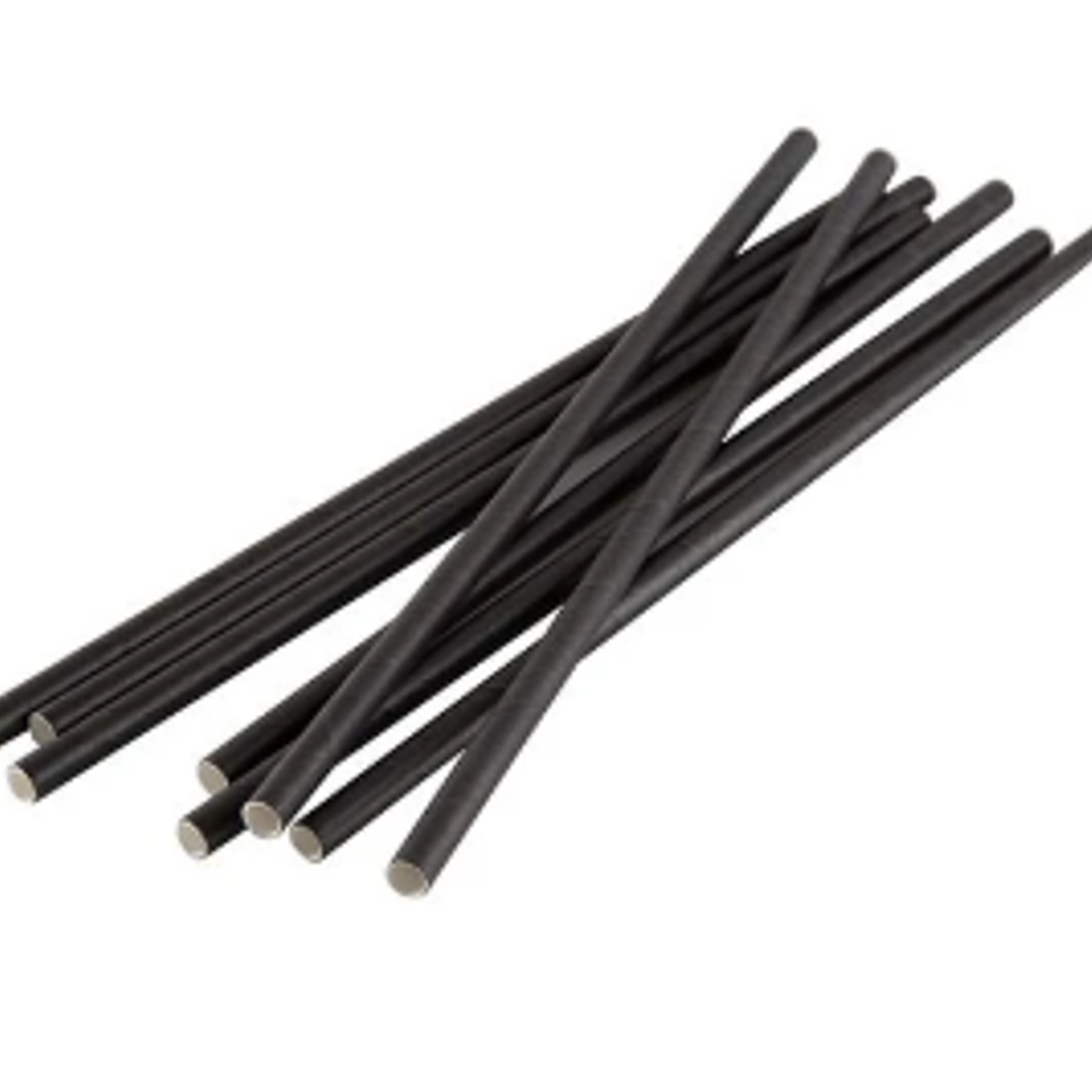 BOMBILLA DE PAPEL NEGRA 6MM 100UN/PAQ 2