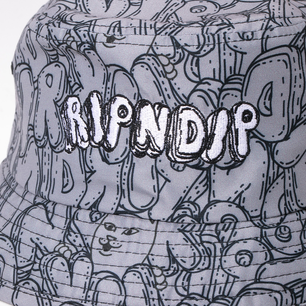 Ripndip - Bubble Booble All Over Print Bucket Hat Charcoal Heather