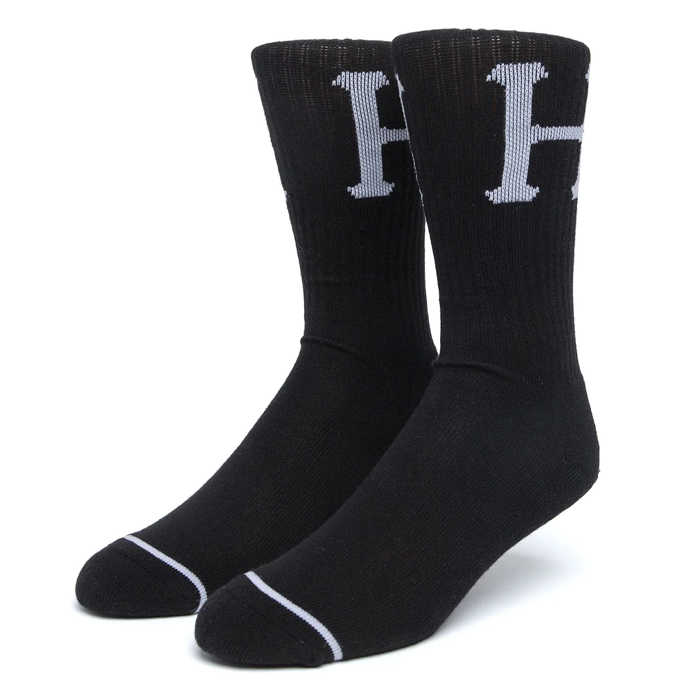 CLASSIC H CREW SOCK BLACK