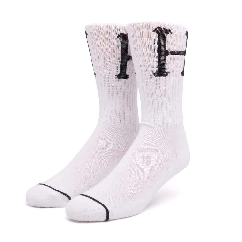 CLASSIC H CREW SOCK WHITE