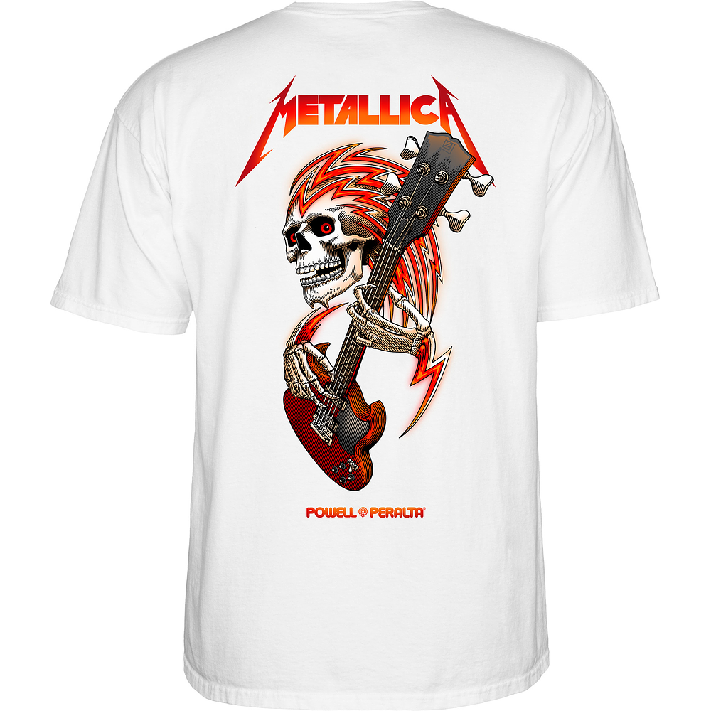 Polera Powell Peralta Metallica collab  White