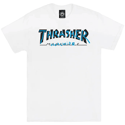 Thrasher - Polera Trademark White