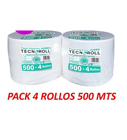 PACK PAPEL HIGIENICO 500 MT X4 ROLLOS