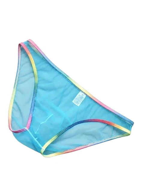 TANGA CLASICA PRIDE TURQUEZA TRANSPARENTE