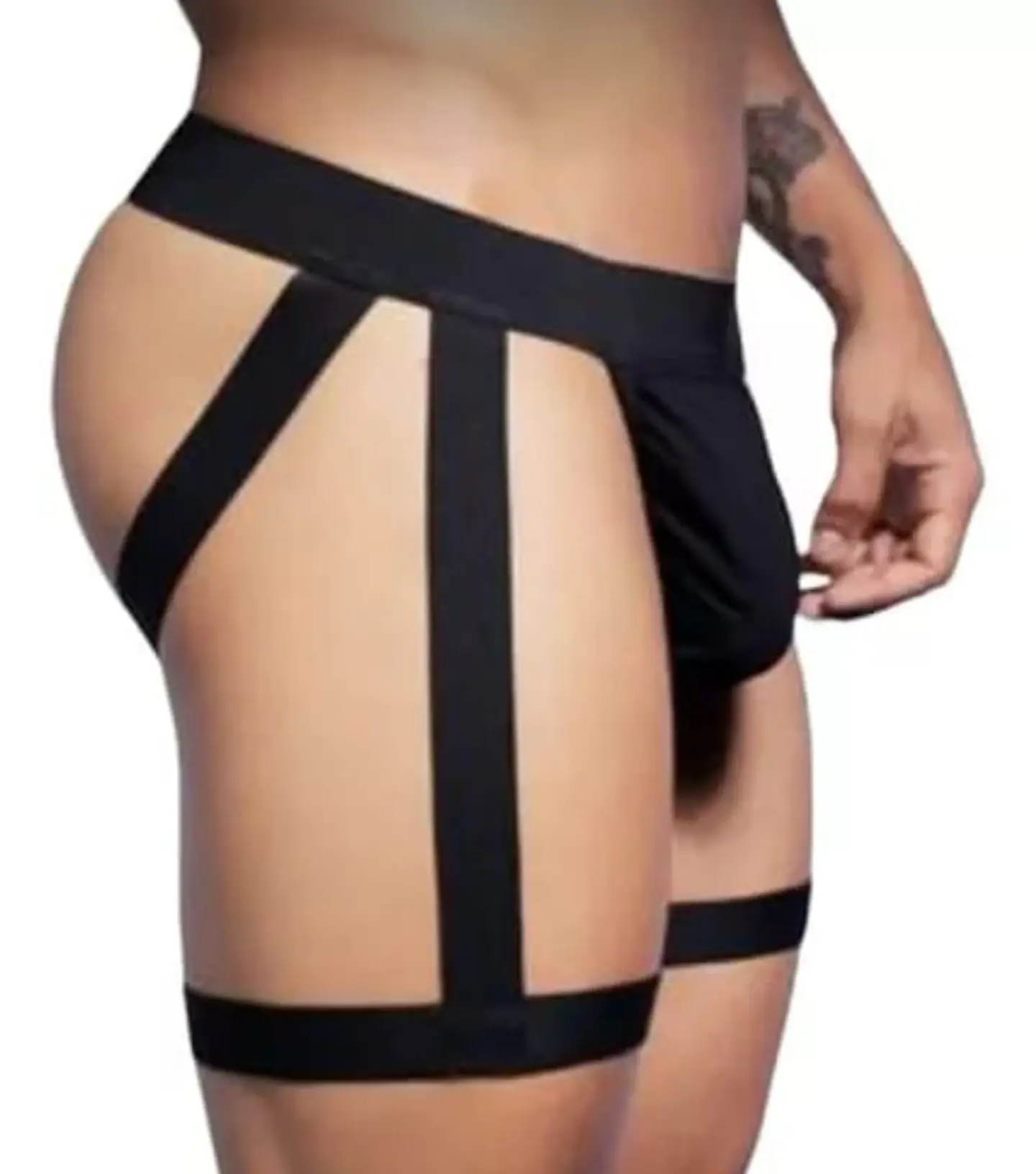 Suspensorio con liguero negro 1