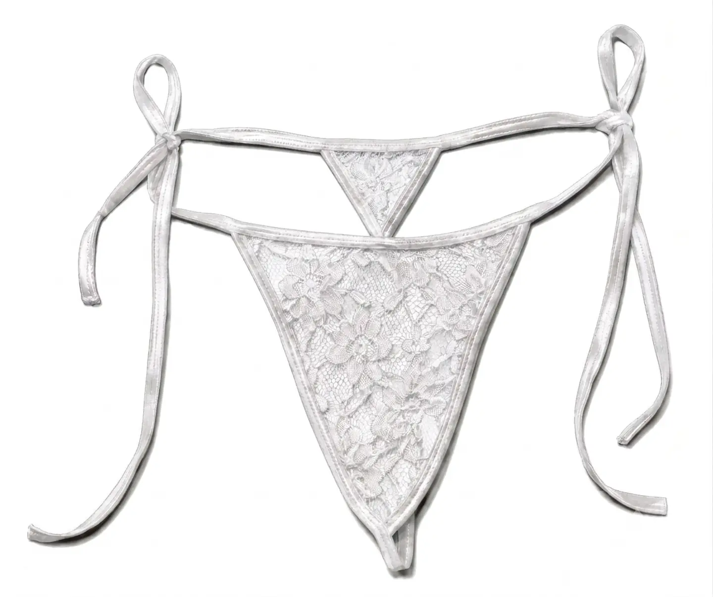 Tanga Bikini de amarrar en blonda 2