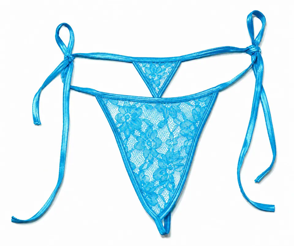 Tanga Bikini de amarrar en blonda 5