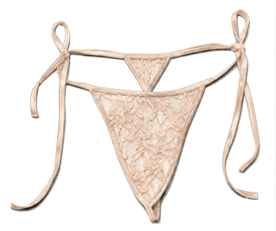 Tanga Bikini de amarrar en blonda 7