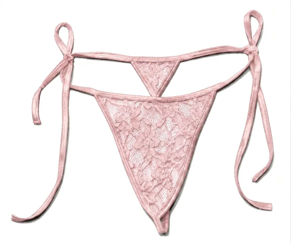 Tanga Bikini de amarrar en blonda 9