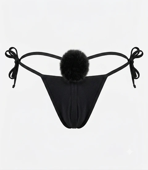Tanga Bikini de amarrar cola conejo