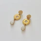 Aros bañados en oro con Cuarzo Blanco. - Miniatura 1