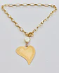 Collar bañado en oro con Perla de Río coin y Corazón. - Miniatura 1