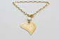 Collar bañado en oro con Perla de Río coin y Corazón. - Miniatura 3