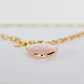 Collar bañado en oro con Cuarzo Rosado. - Miniatura 2