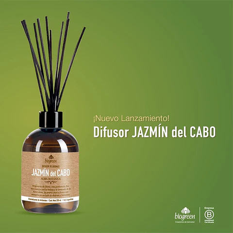 Jazmín del Cabo BioGreen Difusor Línea Botánica  250ml